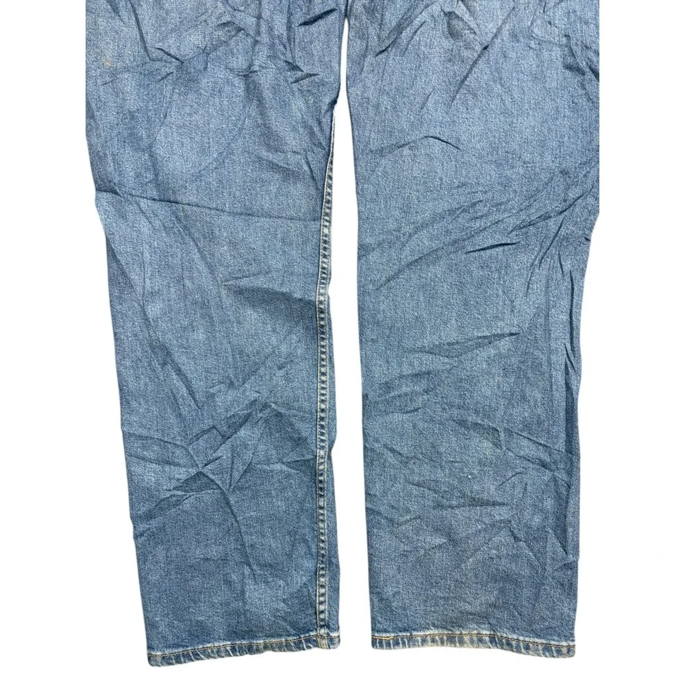 Levis‎ 505 Regular Fit Straight Leg Blue Denim Jeans Mens W40 L32 Medium Wash